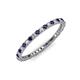 3 - Ellen 1.70 mm Blue Sapphire and Lab Grown Diamond Eternity Band 