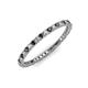 3 - Ellen 1.70 mm Black and White Lab Grown Diamond Eternity Band 