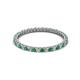 2 - Ellen 1.70 mm Emerald and Lab Grown Diamond Eternity Band 