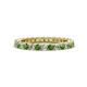 1 - Ellen 2.40 mm Green Garnet and Lab Grown Diamond Eternity Band 