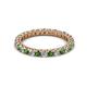 2 - Ellen 2.40 mm Green Garnet and Lab Grown Diamond Eternity Band 
