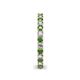5 - Ellen 2.40 mm Green Garnet and Lab Grown Diamond Eternity Band 