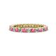 1 - Ellen 2.40 mm Pink Tourmaline and Lab Grown Diamond Eternity Band 