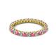 2 - Ellen 2.40 mm Pink Tourmaline and Lab Grown Diamond Eternity Band 