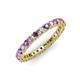3 - Ellen 2.40 mm Amethyst and Lab Grown Diamond Eternity Band 