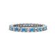 1 - Ellen 2.40 mm Blue Topaz and Lab Grown Diamond Eternity Band 