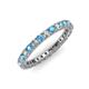 3 - Ellen 2.40 mm Blue Topaz and Lab Grown Diamond Eternity Band 