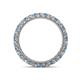 4 - Ellen 2.40 mm Blue Topaz and Lab Grown Diamond Eternity Band 