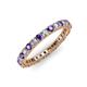 3 - Ellen 2.40 mm Iolite and Lab Grown Diamond Eternity Band 