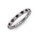 3 - Ellen 2.40 mm Red Garnet and Lab Grown Diamond Eternity Band 