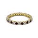 2 - Ellen 2.40 mm Red Garnet and Lab Grown Diamond Eternity Band 