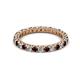 2 - Ellen 2.40 mm Red Garnet and Lab Grown Diamond Eternity Band 
