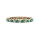 1 - Ellen 2.40 mm Emerald and Lab Grown Diamond Eternity Band 