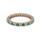 2 - Ellen 2.40 mm Emerald and Lab Grown Diamond Eternity Band 