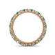 4 - Ellen 2.40 mm Emerald and Lab Grown Diamond Eternity Band 