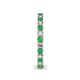 5 - Ellen 2.40 mm Emerald and Lab Grown Diamond Eternity Band 