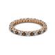 2 - Ellen 2.40 mm Smoky Quartz and Lab Grown Diamond Eternity Band 