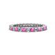 1 - Ellen 2.40 mm Pink Sapphire and Lab Grown Diamond Eternity Band 