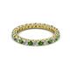 2 - Ellen 2.40 mm Green Garnet and Lab Grown Diamond Eternity Band 