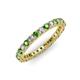 3 - Ellen 2.40 mm Green Garnet and Lab Grown Diamond Eternity Band 