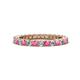 1 - Ellen 2.40 mm Pink Tourmaline and Lab Grown Diamond Eternity Band 
