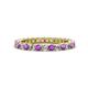 1 - Ellen 2.40 mm Amethyst and Lab Grown Diamond Eternity Band 