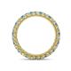 4 - Ellen 2.40 mm Blue Topaz and Lab Grown Diamond Eternity Band 