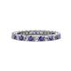 1 - Ellen 2.40 mm Iolite and Lab Grown Diamond Eternity Band 