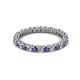 2 - Ellen 2.40 mm Iolite and Lab Grown Diamond Eternity Band 