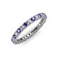 3 - Ellen 2.40 mm Iolite and Lab Grown Diamond Eternity Band 