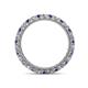4 - Ellen 2.40 mm Iolite and Lab Grown Diamond Eternity Band 