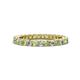 1 - Ellen 2.40 mm Peridot and Lab Grown Diamond Eternity Band 