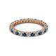 2 - Ellen 2.40 mm Blue and White Diamond Eternity Band 