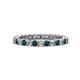 1 - Ellen 2.40 mm London Blue Topaz and Lab Grown Diamond Eternity Band 