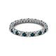 2 - Ellen 2.40 mm London Blue Topaz and Lab Grown Diamond Eternity Band 