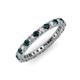 3 - Ellen 2.40 mm London Blue Topaz and Lab Grown Diamond Eternity Band 
