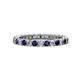 1 - Ellen 2.40 mm Blue Sapphire and Lab Grown Diamond Eternity Band 