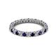 2 - Ellen 2.40 mm Blue Sapphire and Lab Grown Diamond Eternity Band 