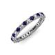 3 - Ellen 2.40 mm Blue Sapphire and Lab Grown Diamond Eternity Band 