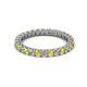 2 - Ellen 2.40 mm Yellow Sapphire and Lab Grown Diamond Eternity Band 