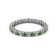 2 - Ellen 2.40 mm Green Garnet and Lab Grown Diamond Eternity Band 