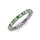 3 - Ellen 2.40 mm Green Garnet and Lab Grown Diamond Eternity Band 