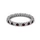2 - Ellen 2.40 mm Red Garnet and Lab Grown Diamond Eternity Band 