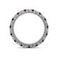 4 - Ellen 2.40 mm Red Garnet and Lab Grown Diamond Eternity Band 