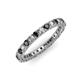 3 - Ellen 2.40 mm Black and White Lab Grown Diamond Eternity Band 