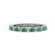 1 - Ellen 2.40 mm Emerald and Lab Grown Diamond Eternity Band 