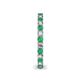 5 - Ellen 2.40 mm Emerald and Lab Grown Diamond Eternity Band 
