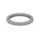 2 - Ellen 2.40 mm Aquamarine and Lab Grown Diamond Eternity Band 