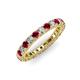 3 - Ellen 2.70 mm Ruby and Lab Grown Diamond Eternity Band 