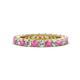 1 - Ellen 2.70 mm Pink Sapphire and Lab Grown Diamond Eternity Band 